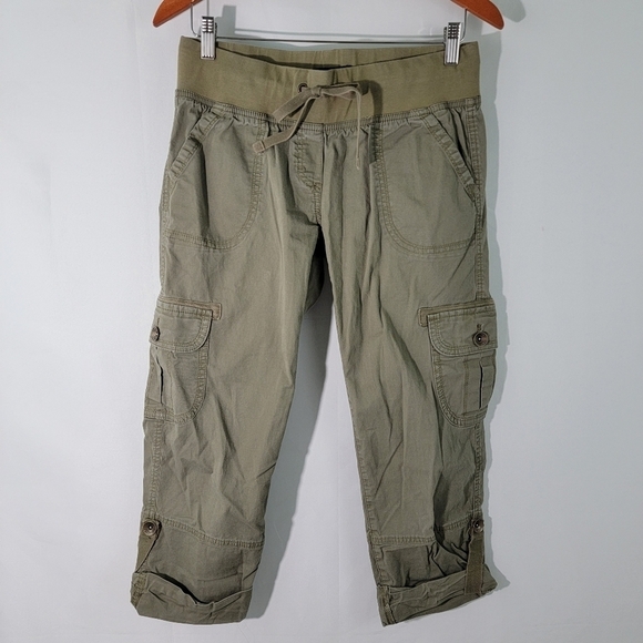 Tommy Hilfiger Women's Olive Green Elastic Waist Relaxed Cargo Pant Size 4 - Picture 2 of 12